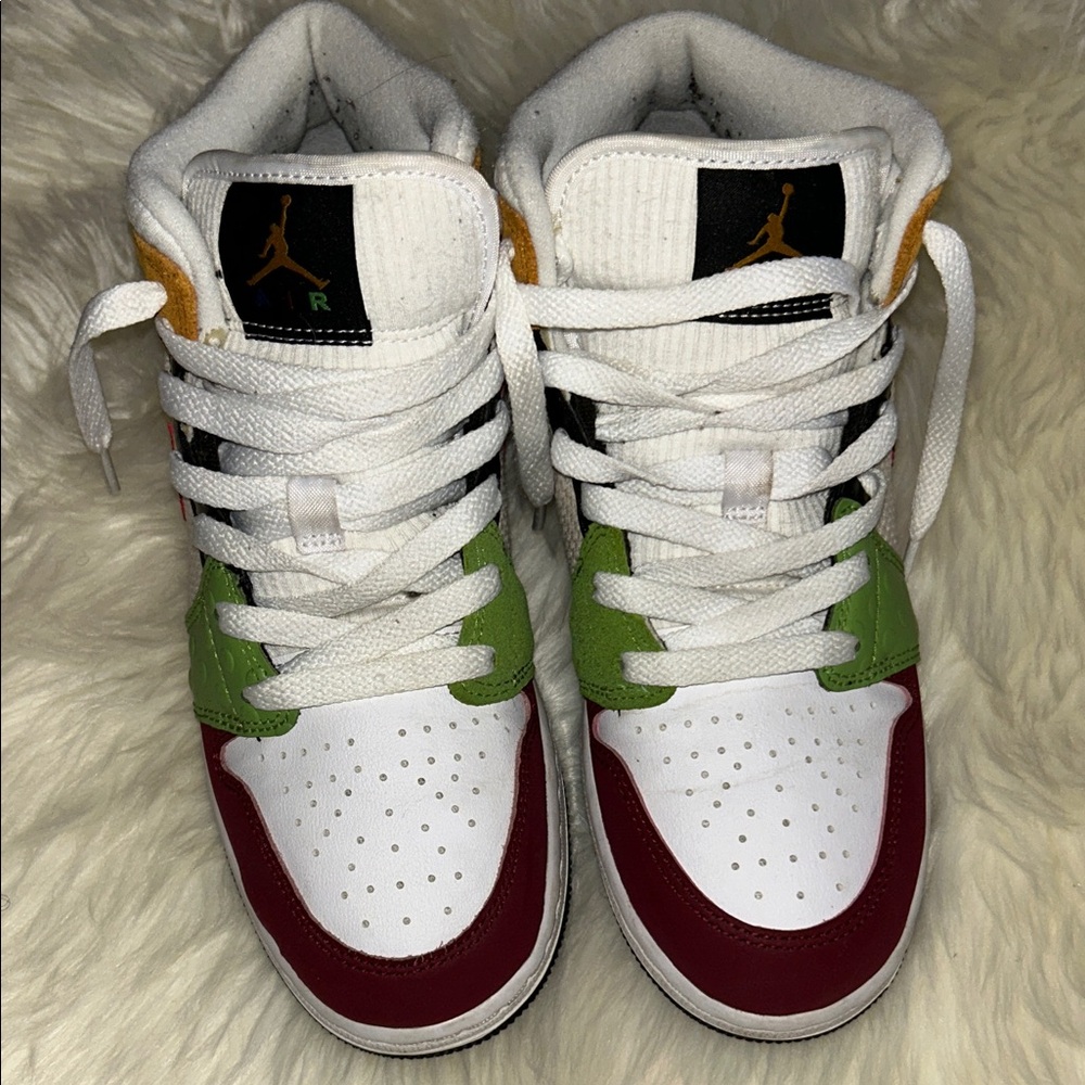 Jordan Kids Sneakers Red Green White